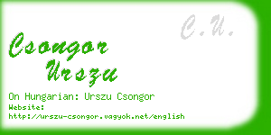 csongor urszu business card